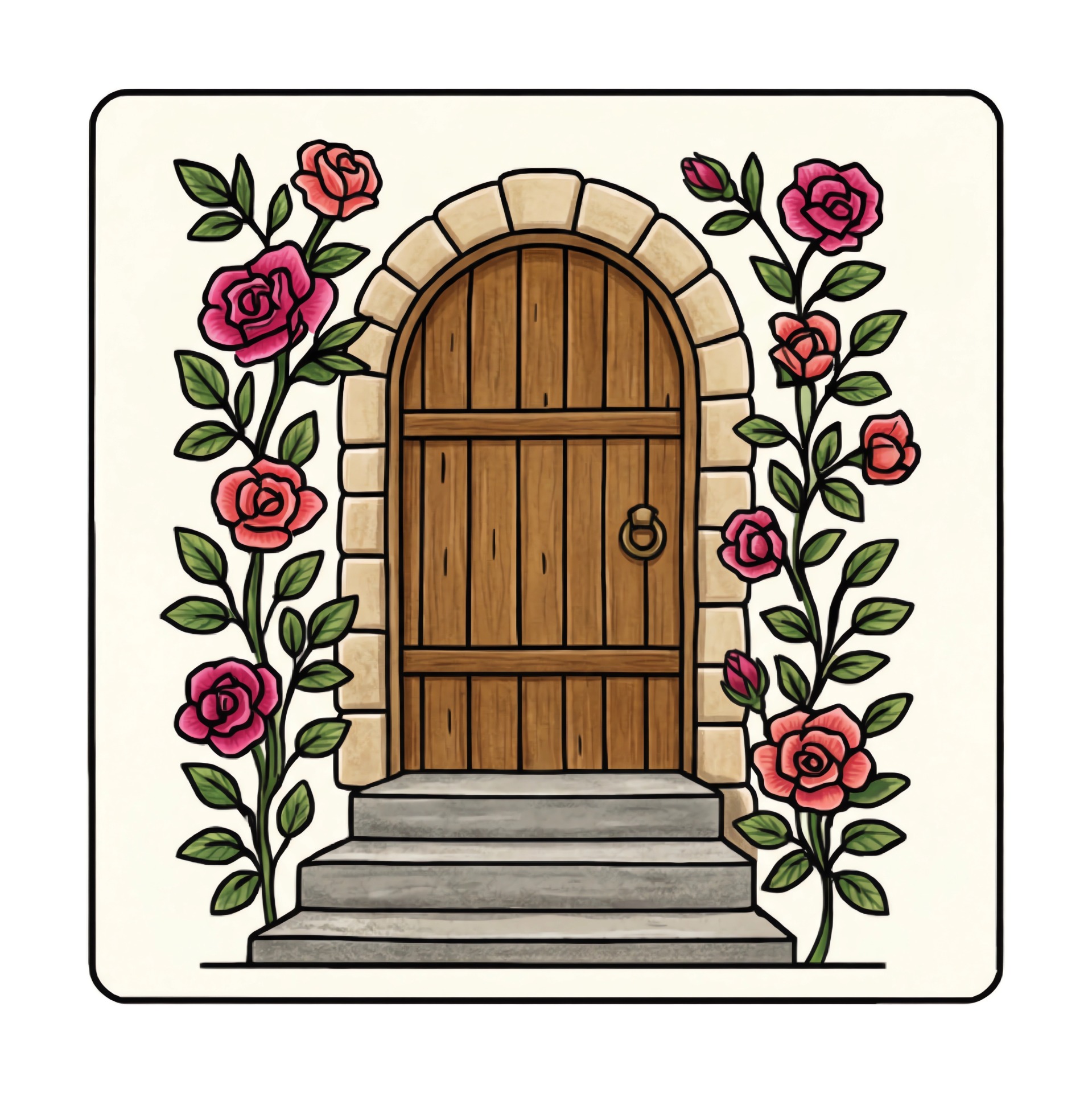 Italian Doors Coloring Book 