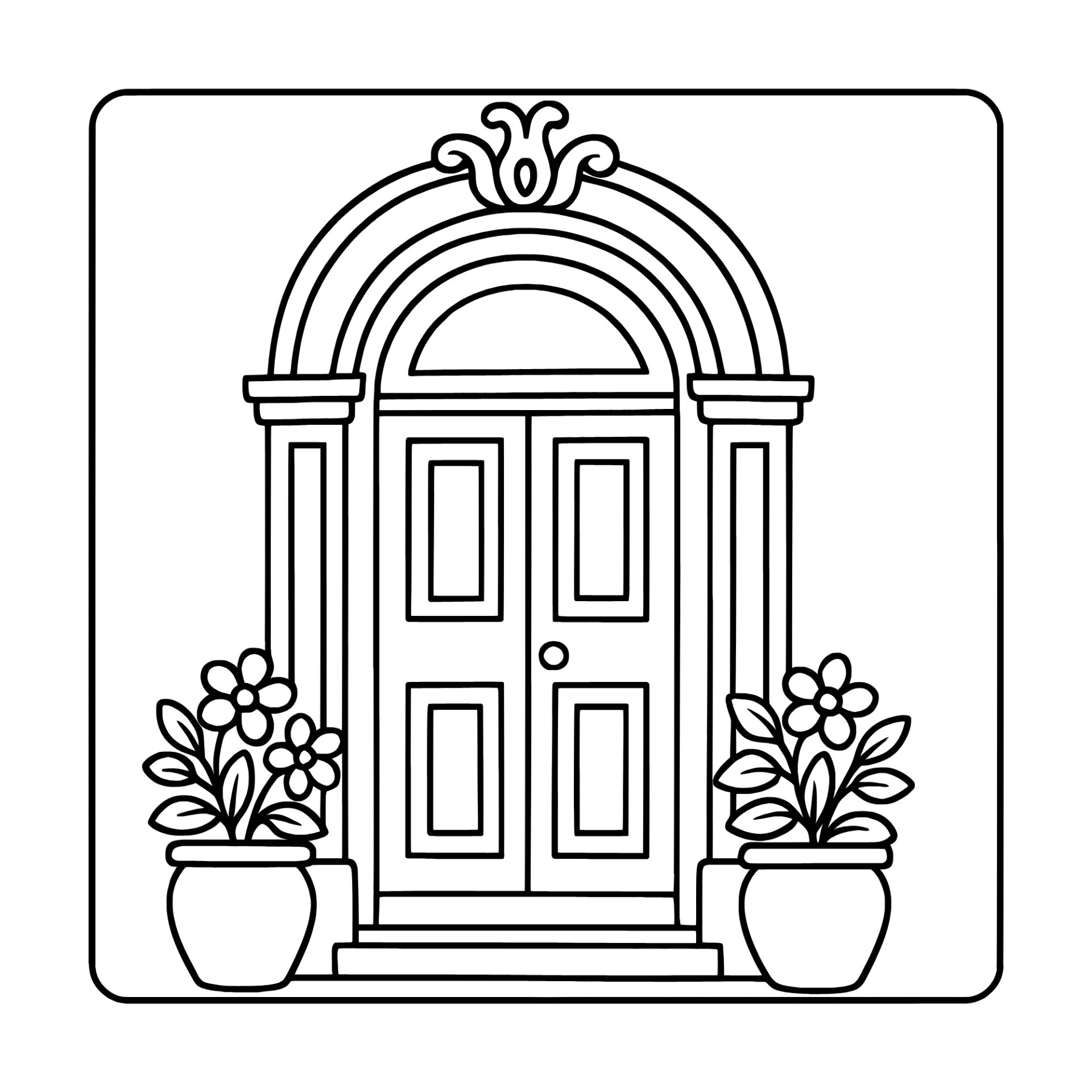 From the Italian Doors Coloring Book 